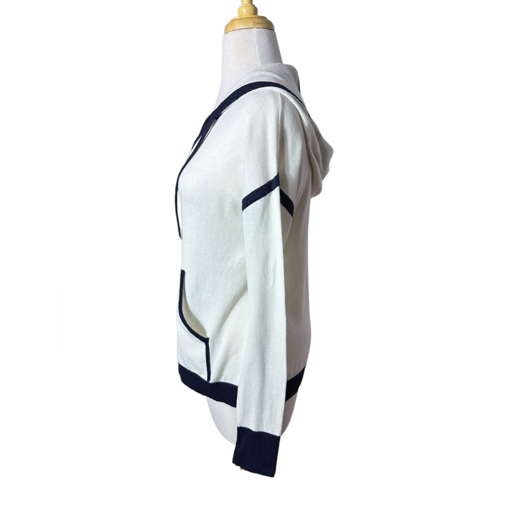 Alashan Cashmere Cotton Knit Long Sleeve V Neckline Hoodie Pullover Swea… - Picture 4 of 11